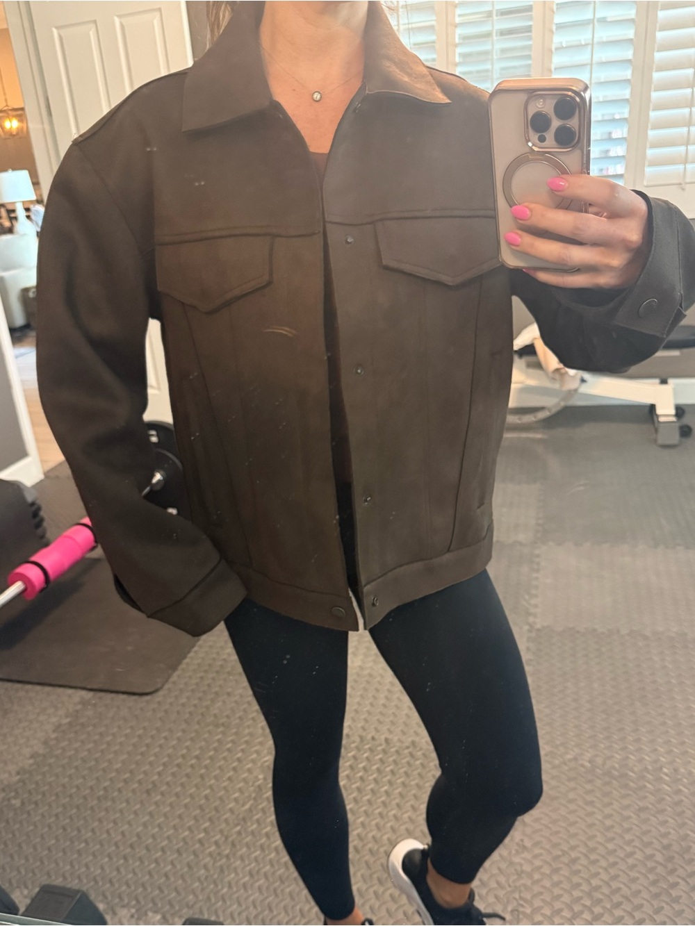 Jason Wu Brown Lightweight faux suede Jacket